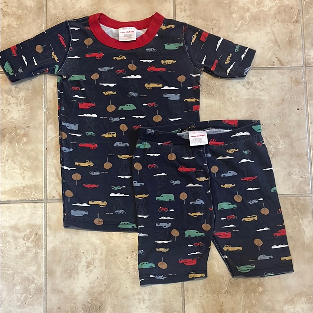 Hanna Andersson Navy Car Print Pajama Set